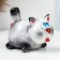 Piggy bank "Cat man" 12x17cm, gray