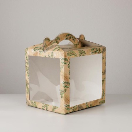 Confectionery box with a window, a chest, a “fairy tale” 20 x 20 x 20 cm, New Year-3