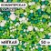 Confectionery Sprinking "Stars, Balls": green, white, with a soft center, 50 g