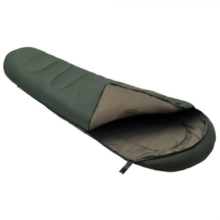 Totem Hunter XXL sleeping bag, cocoon, 1 layer, right, 80x220 cm, +7 ° C, olive color