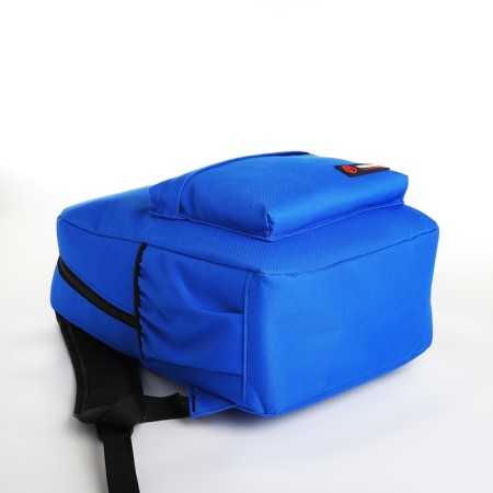 School backpack on lightning, 4 pockets, blue color-4