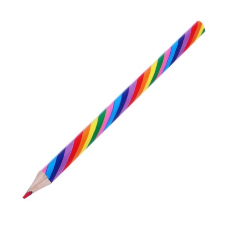 Pencil multicolored, thick, sharpened-5