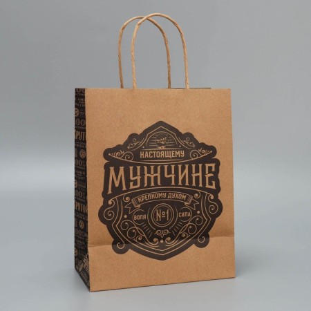 Gift Craft Package, Packaging, “Real Man”, MS 18 x 23 x 10 cm-2