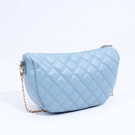 Bag Cross-Bodi with a zipper, blue color-1