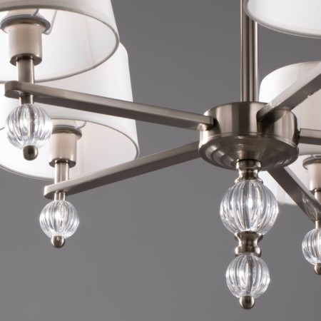Charya Freya Fr5679PL-05N Milena, 680x680x480 mm, E14, 5x60W, Nickel color-1