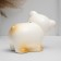 Piggy bank "Bear" white with gold, 11cm