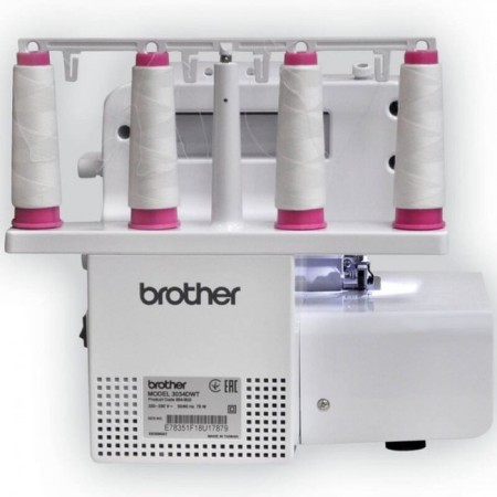 Overlock Brother 3034 DWTV, 8 operations, 4 threads, 1300 tbsp/min, edge -blade seam, white-3