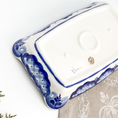 Rectangular tray, gzhel, porcelain, 26x15 cm-3