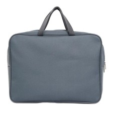 Folder with A4 handles, 360 x 270 x 80 mm, textile, inner pocket, gray 1Sh48