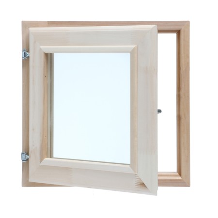 Window, 40 × 40cm, double glass of linden, outer opening-7