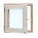 Window, 40 × 40cm, double glass of linden, outer opening