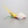 The mouse is a plain plane with feathers 6.5 cm, white