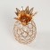 Souvenir metal, acrylic "Pineapp" gold 11.5x11.5x17 cm