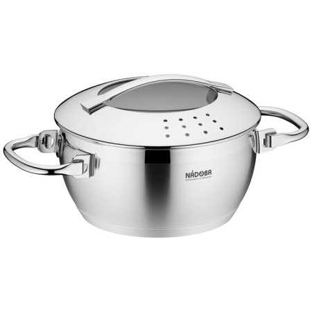 Nadoba Maruska pan, glass cover, d = 16 cm, 1.4 l, color chromium