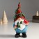 Suvenir Polystone "Santa Claus in a cap with berries, with a bird northern cardinal" 9x9x18.8 cm