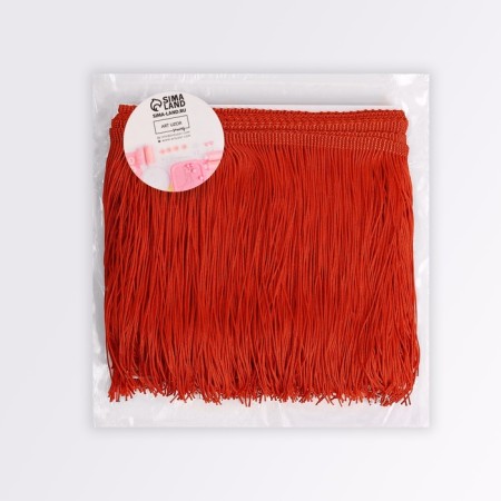 Decorative braid "fringe", 20 cm, 5 ± 0.5 m, red color-1