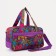 Road bag with lightning, 2 external pockets, a long belt, purple color