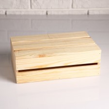 Wooden box 30 × 20 × 10 cm Gift with a rack cover