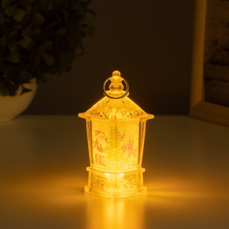 Lamp "Santa Claus and Deer" 3hlr44 4x4x9cm-2