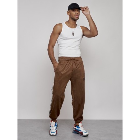 Joggers are sports male, size 50, brown color-14