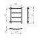 Water webcaner "Leader", 500x500 mm, side connection, 4 crossbars