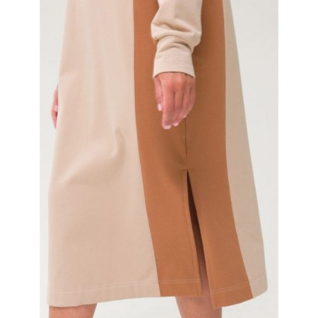 Women's dress, size 42, beige color-2