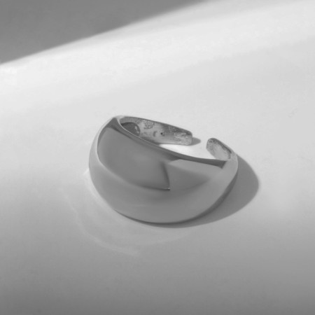 Ring "minimal" convex, silver color, dimensionless-3