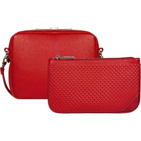 Cross-Bodi bag with Mumi zipper, with a cosmetic bag, red color-1