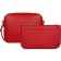 Cross-Bodi bag with Mumi zipper, with a cosmetic bag, red color