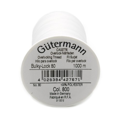 Bulky-Lock 80 Textured thread, 1000m, 730808 (800 white)-1