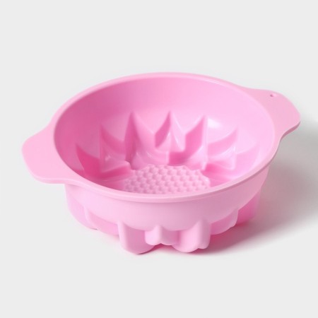 Baking uniform "Sunflower", silicone, 15.3 × 13 cm, with handles, pink color-2