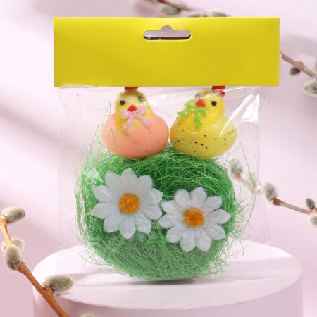 Set for decor Easter "Chickens" 2 × 11 × 11 cm-3