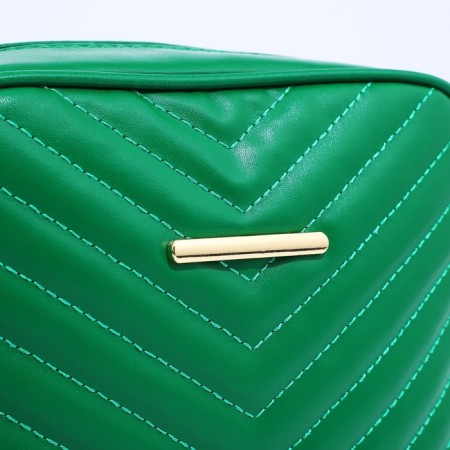 Bag Cross-Bodi with a zipper, green color-3