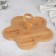 A set of ceramic saucers on a wooden stand "Estet", 5 objects, white color