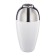 Decorative vase "Shik", 12.5 × 12.5 × 25 cm, white color with silver