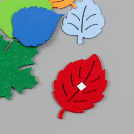 Decor for creativity "leaves from felt and foamiran" from 4.5 to 6 cm Mix ((set 10 pcs)-2