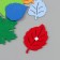 Decor for creativity "leaves from felt and foamiran" from 4.5 to 6 cm Mix ((set 10 pcs)