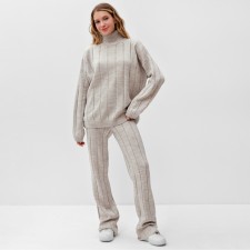 Women's costume (jumper+trousers) minku: Knitwear Collection Color Kapucino, rn 46-48