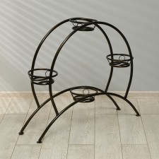 Flower stand, floor, 4 pots, d = 14 cm, bronze, 