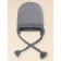 Hat for girls, size 48-50 cm, gray color