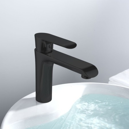 Vince Esse VBF-1E1MB sink mixer, single-leaf, pour 147 mm, brass, black-1