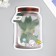 Artificial plant for creativity "Hebelly leaves" set of 6 pcs 13.5x16 cm