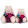 Soft toy "Bunny mi in a dress and a scarf with pompons", 23 cm