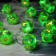 Garland “thread” 4.5 m with nozzles “Flower balls”, IP20, transparent thread, 15 LED, Green glow, 220 V