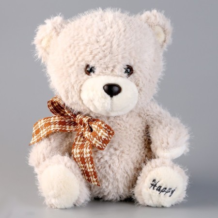 Soft toy "Bear" with a bow, 24 cm, beige