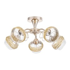 Cellular infinity chandelier 5x40W E14 gold 40x40x25 cm