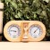 The thermometer-gigrometer for a bathhouse with sand clocks, wooden