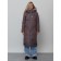 Coat insulated female, size 42, dark brown color