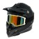 Glass-mask for motorcycle driving, mirror glass, white-yellow color, OM-8