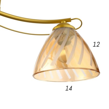 Chandelier 1084/3GD 40W E27 gold 52x52x23 cm Bayerlux-5